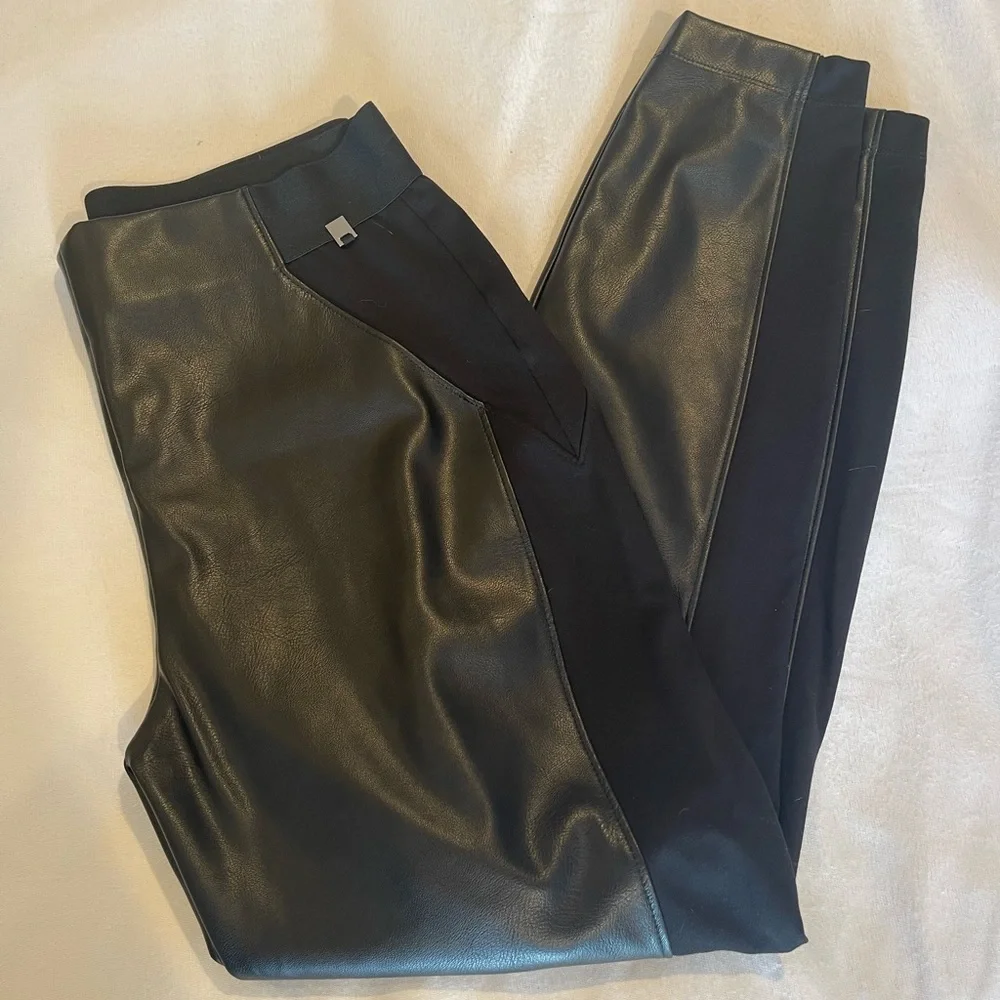 Ted Baker Faux Leather Black Leggings - Picture 5 of 9